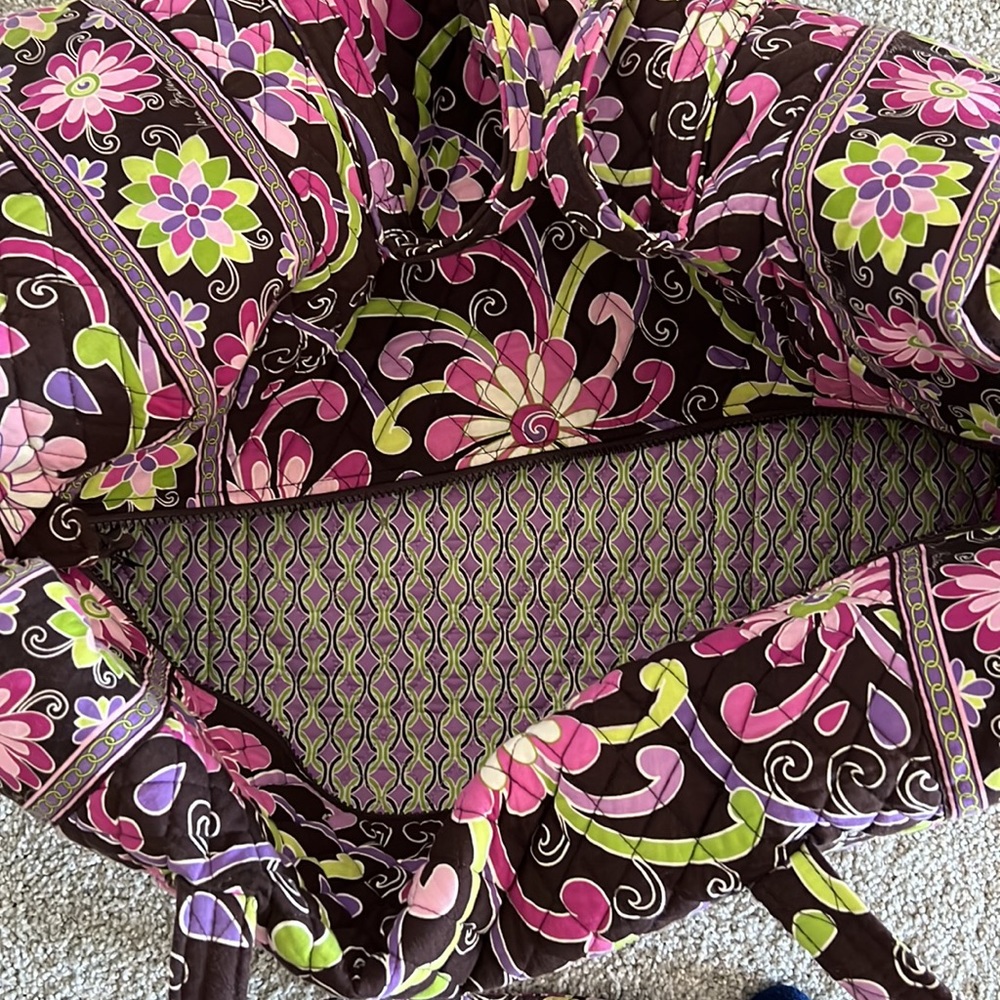 Vera Bradley large duffel • Pink and Brown Floral - Picture 4 of 8